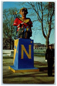 c1960 Tecumseh Statue US Naval Academy Annapolis Maryland MD Unposted Postcard