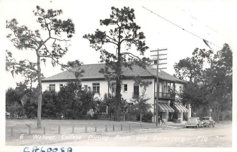 Babson Park Florida Webber College Dorm and Dining Room Real Photo PC AA23688