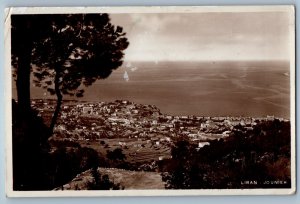 Keserwan-Jbeil Lebanon Postcard Liban Jounieh 1937 Vintage Posted RPPC Photo