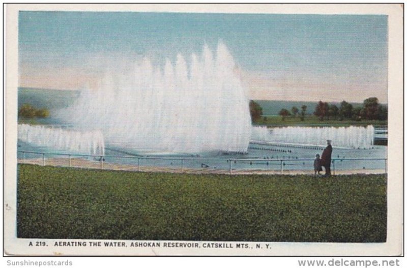 New York Catskill Mountains Aerating The Water Ashokan Dam New York City Wate...