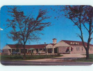 1950 old cars & SLEEPY HOLLOW MOTEL Plainfield Illinois IL r0426