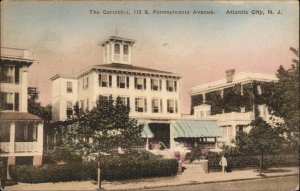 Atlantic City NJ The Corinthia Pennsylvania Ave Hand Colored Postcard SCARCE