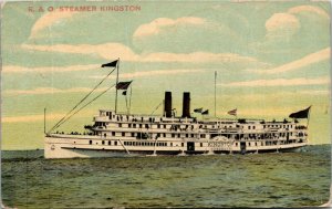 Postcard Richelieu & Ontario Navigation Steamer Kingston 1000 Islands 1918 M68