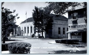 RPPC LAKE FOREST, IL Illinois ~ U.S. POST OFFICE c1950s Lake County Postcard 