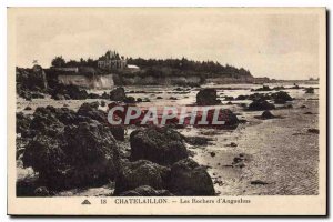 Old Postcard Chatelaillon Les Rochers Angoulins