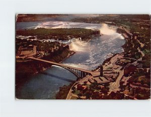 Postcard An aerial panoramic view of Niagara Falls