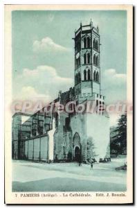 Postcard Old Pamiers Ariege La Cathedrale