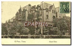 Postcard Old El Paso Texas Hotel Dieu