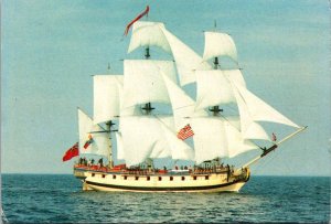 Ships Revolutionary War Frigate H M S Rose In Thames River Conecticut