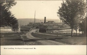 NORTHPORT MAINE ME Boat Landing Campground Steamer Steamship RPPC