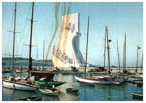 Prince Henry the Navigator Monument w/ Sailboats Lisbon Postcard