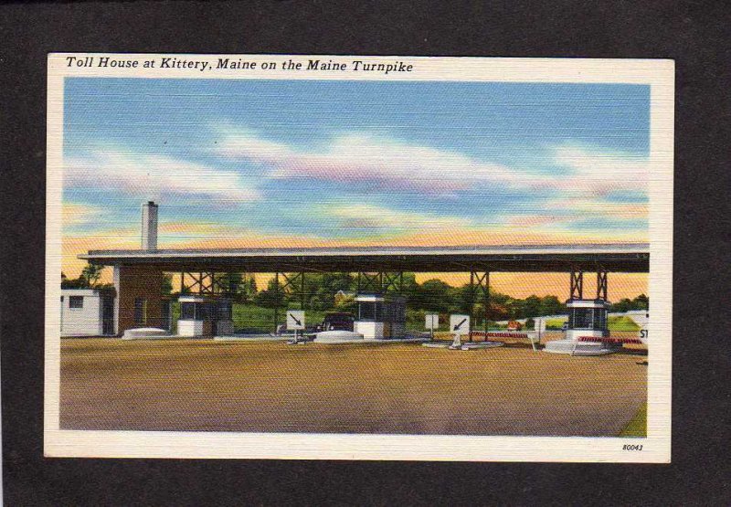 ME Maine Turnpike Highway Hwy I-95 Toll Booth Kittery Maine Postcard