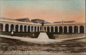 San Jose de Costa Rica Fernandez Statue Tinted Real Photo Vintage Postcard