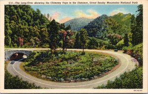 Postcard TN Great Smoky Mountain Natl Pk - Loop Over