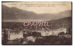 Old Postcard Aix les Bains General View and Lake Bourget