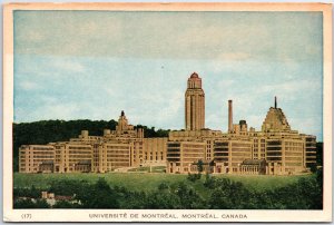 VINTAGE POSTCARD THE UNIVERSITY OF MONTREAL AT MONTREAL QUEBEC CANADA 1930s