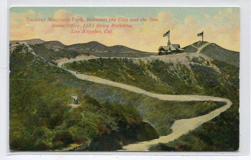 Lookout Mountain Park Home Office Los Angeles California 1910c postcard