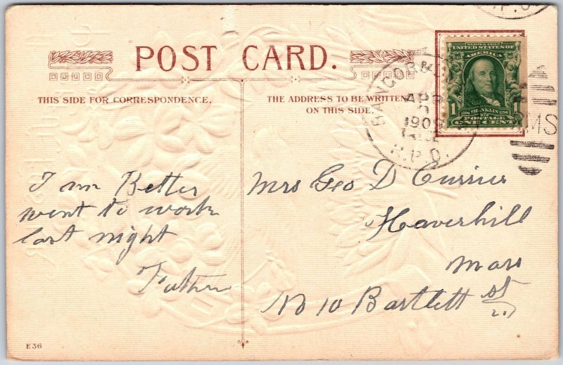 Peaceful Easter Water Lily Magnet Violets Flowers Postcard