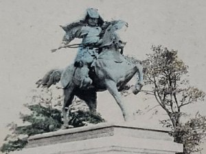 Tokyo Japan Monument of Nanko hand colored Unposted Divided Back Postcard