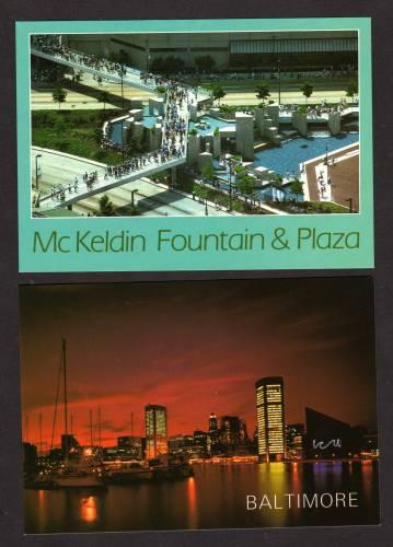 MD Lot 2 McKeldin Fountain Sunset BALTIMORE MARYLAND PC