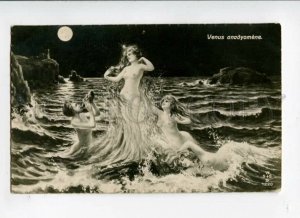 3094499 Queen of MERMAID in Water w/ Long Hair Vintage PHOTO