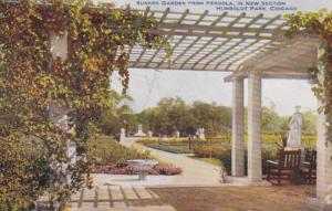 Illinois Chicago Humboldt Park Sunken Garden From Pergola 1913