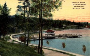 Seattle, Washington - Lake Washington Boulevard at Mt. Baker Park - c1908