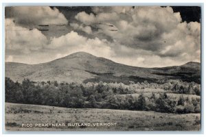 1942 Overlooking Pico Peak Near Rutland Vermont Posted Vintage Antique Postcard