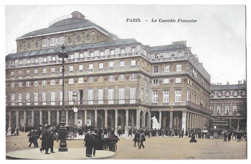 Paris France Theater La Comedie Francaise Postcard