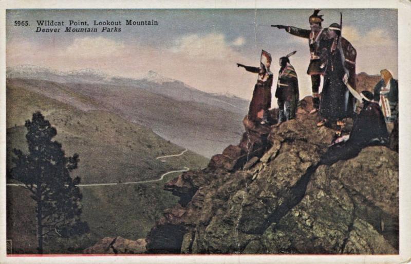 Wildcat Point Lookout Mountain Denver Mountain Parks CO Vintage Postcard D21