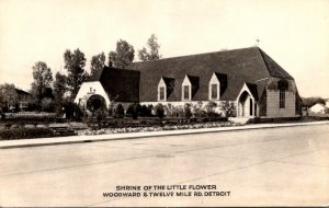 Michigan Detroit Shrine Of The Little Flower Real Photo