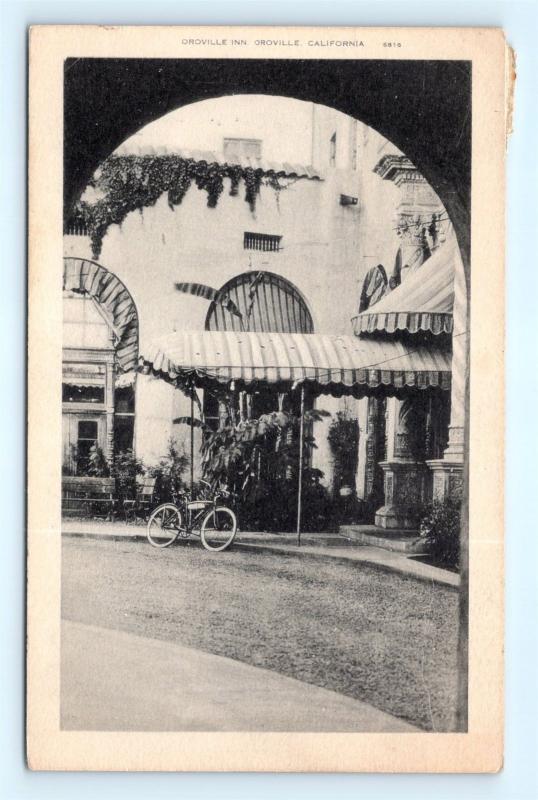 Postcard CA Oroville c1930s View Entrance Oroville Inn  K05