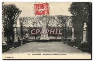 Saint Maixent Old Postcard Monument of the National Defense