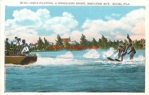 FL, Miami, Florida, Filming People Aqua-Planing, Water Skiing