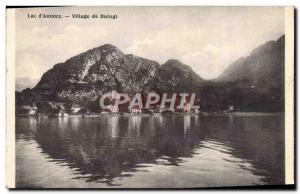 Old Postcard Lake D & # 39Annecy village of Duingt