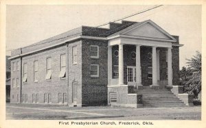 Frederick Oklahoma First Presbyterian Church Real Photo Vintage Postcard AA67209