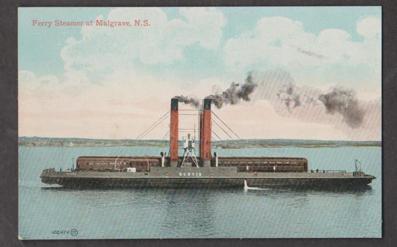 Railcar Ferry SS Scotia At Mulgrave - Very Scarce Card