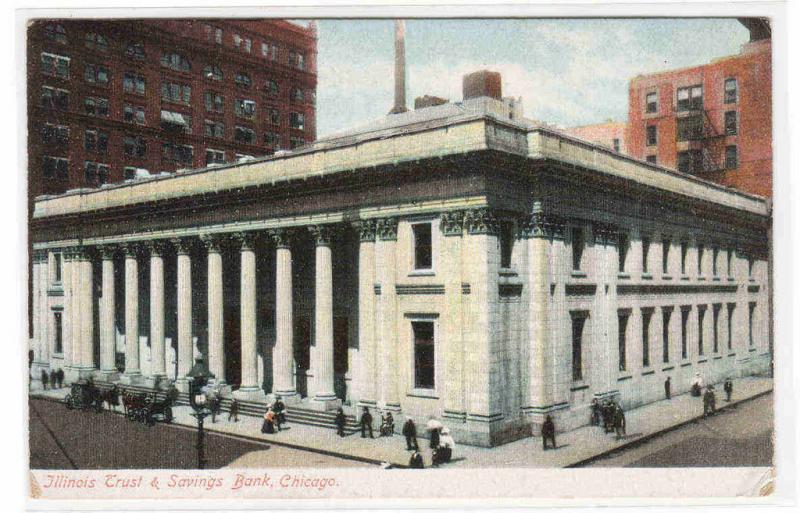 Illinois Trust & Savings Bank Chicago Illinois 1910c postcard