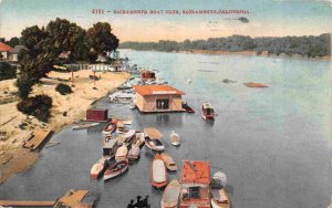 Sacramento Boat Club California 1913 postcard