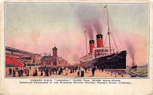 RMS Lucania Cunard Line Ship Postal Used Unknown 