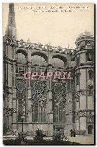 Old Postcard Saint Germain En Laye Le Chateau Inner Court (side chapel)