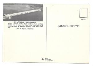 NY Niagara Power Project Hydroelectric Dam New York Postcard