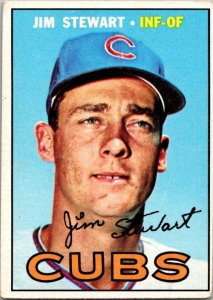 1967 Topps Baseball Card Jim Stewart Chicago Cubs sk2195