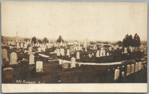 MT. PLEASANT NJ CEMETERY ANTIQUE REAL PHOTO POSTCARD RPPC