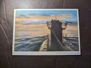 Mint Hungary Naval Military Postcard Uboat Submarine