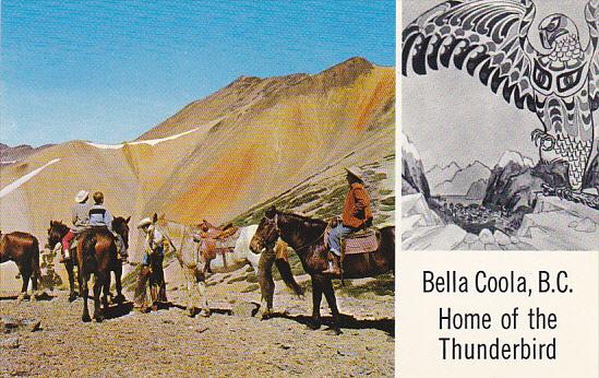 Canada Horseback Riders In Rainbow Mountains Bella Coola Columbia