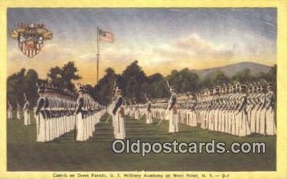USA photo postcard of West Point cadets on dress parade USA photo postcard of West Point cadets on dress parade