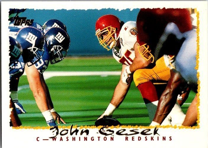 1995 Topps Football Card John Gesek Washington Redskins sk21444