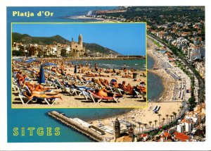 Spain Sitges Beautiful Beach View