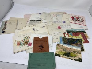 Vintage Ephemera Greeting Cards Letters Credit Union Booklet All Same Person